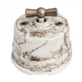 Ретро выключатель мрамор OP11MR Salvador одноклавишный проходной