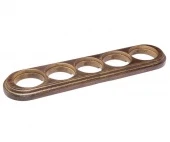 Рамка 5 местная, овал, венге с золотой патиной О15ВГЗ Salvador