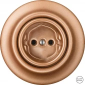 Ретро розетка электрическая без заземления, медь матовая CUGs Katy Paty