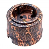 Розетка с заземляющим контактом античная медь, B1-101-15 BIRONI