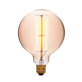 Ретро лампа накаливания G125 F2-L, E27, золотая, 052-023 Sun Lumen