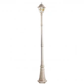 Ретро фонарь уличный Berlin, белый, золотистый, A1017PA-1WG Arte Lamp