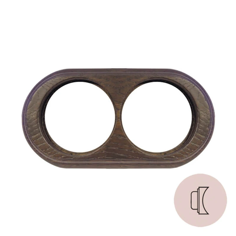 Рамка на бревно D240 мм. 2 местная, овал, венге НО12ВГ240 Salvador Рамка на бревно D240 мм. 2 местная, овал, венге НО12ВГ240 Salvador