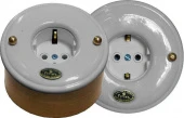 Розетка с заземлением и шторками, механизм Legrand, белый, 14240И-80 ГусевЪ