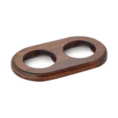 Рамка 2 местная, овал, орех лакированный, 1М-ОЛ2 Vintage