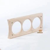 Тройная накладка на бревно D320 мм., встраиваемая, ясень, V3-320 naBrevno