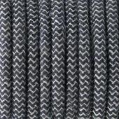 Ретро кабель электрический 2*0.75, черный зигзаг, Cab.D74 Merlotti cavi