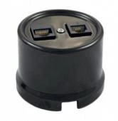 Телефонная розетка черная B1-301-03 BIRONI