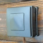 Коробка для ретро выключателя и розетки черный, N011.03.01 DerevFarfor, серия МонолитБлокхаус