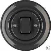 Ретро выключатель проходной графит глянцевый CRGW6 Katy Paty одноклавишный