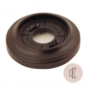 Рамка с пластиковой вставкой 1 местная, на бревно D240 мм., восьмерка, черный, 255-Ч (KM) Lindas