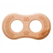 Рамка 2 местная натурель BF8-620-102 BIRONI (ручная резьба)