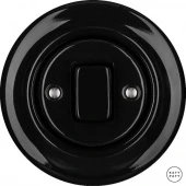 Ретро выключатель черный глянцевый NIGWds Katy Paty диммер для ламп накаливания