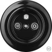 Ретро розетка TV/R/SAT черный глянцевый NIGsTVb Katy Paty