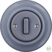 Ретро выключатель пепельно-серый глянцевый LIGSldm Katy Paty диммер