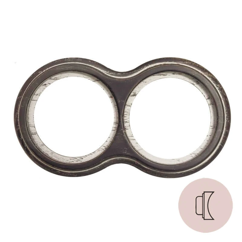 Рамка на бревно D240 мм. 2 местная, восьмерка, венге с серебряной патиной НО32ВГС240 Salvador Рамка на бревно D240 мм. 2 местная, восьмерка, венге с серебряной патиной НО32ВГС240 Salvador