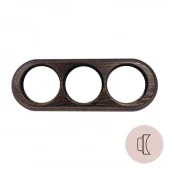 Рамка на бревно D200 мм. 3 местная, овал, венге НО13ВГ200 Salvador