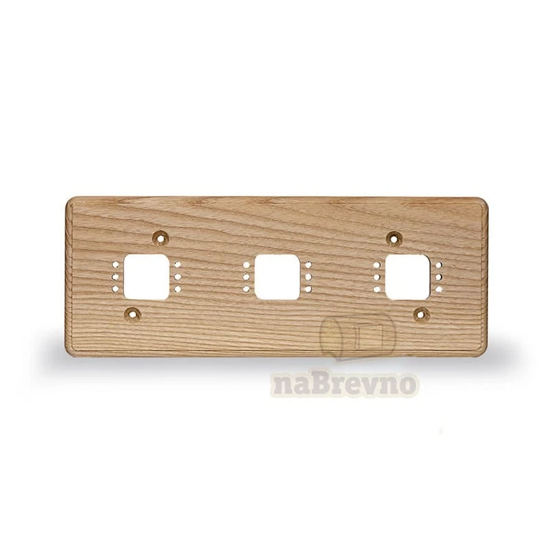 Тройная накладка на плоскость, ясень, RM3-0 naBrevno, серия Ретро Металл Тройная накладка на плоскость, ясень, RM3-0 naBrevno, серия Ретро Металл