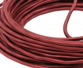 Ретро кабель круглый электрический (50м) 2*2.5, гранатовый шелк, серия Loft, Interior Electric