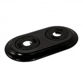 Рамка керамическая 2 местная Colony, черный, RС-02008 Retrika