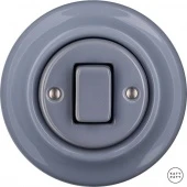 Ретро выключатель пепельно-серый глянцевый LIGWdm Katy Paty диммер