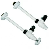 Ретро клапаны угловые с трубками для радиаторов Old Style 1/2" белый A339-1500VE15 S.R.Rubinetterie