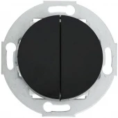 Ретро выключатель, черный, 881108-1 LK Studio Vintage, двухклавишный