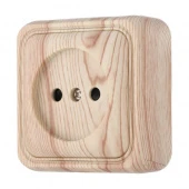 Дизайнерская розетка без заземления, со шторками, сосна, 813325 LK Studio, серия LKStandard