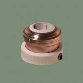 Ретро розетка с заземлением и шторками, серия Роматти светлая медь, рамка: белая, механизм: белый R231-8 Romatti