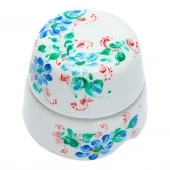 Распаечная коробка малая D60 белый с росписью Жостово BOX1WT.RJ Salvador