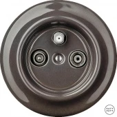 Ретро розетка TV/R/SAT коричневый глянцевый BRGsTVb Katy Paty