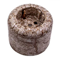 Розетка с заземляющим контактом, мрамор, R1-101-09 Rozetkof, серия Ришелье