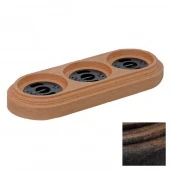 Рамка для трубок деревянная Loft 3 местная, состаренный черный, RDL-03025 Retrika