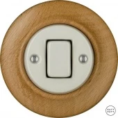 Ретро выключатель бук матовый LIFAMW1 Katy Paty одноклавишный