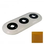 Рамка керамическая 3 местная Colony, золото, RС-03003 Retrika