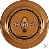 Ретро выключатель медный глянцевый OPCUNG7 Katy Paty перекрестный