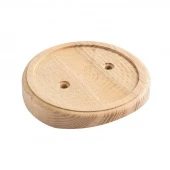 Накладка на бревно 280 мм. под распределительную коробку из металла, ясень натуральный, ОМРКП-280 DecoWood