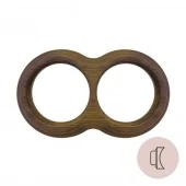 Рамка на бревно D260 мм. 2 местная, восьмерка, дуб зеленый НО32ДЗ260 Salvador