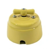 Ретро выключатель "Арбат" песочный, Interior Electric одно- двухклавишный