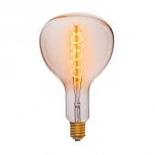 Ретро лампа накаливания R180 F5, E40, золотая, 052-153 Sun Lumen