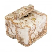 Ретро выключатель QUADRA проходной, дворцовый мрамор, GE80404-19 ТМ МезонинЪ одноклавишный