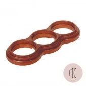 Рамка на бревно D200 мм. 3 местная, восьмерка, дуб коричневый НО33ДК200 Salvador