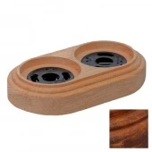 Рамка для трубок деревянная Loft 2 местная, американский орех, RDL-02024 Retrika