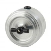 Ретро выключатель, алюминий, М1-12-24 Vintage, двухклавишный