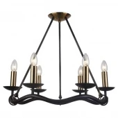 Люстра потолочная в стиле лофт, черный, LSP-0212 Lussole