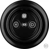 Ретро розетка TV/R/SAT черный матовый NIMsTVb Katy Paty