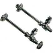 Ретро клапаны угловые с трубками для радиаторов Old Style 1/2" хром A339-1500CE15 S.R.Rubinetterie