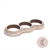 Рамка на бревно D240 мм. 3 местная, восьмерка, дуб выбеленный с коричневой патиной НО33ВДК240 Salvador