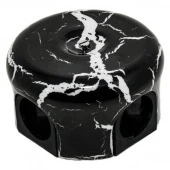 Распределительная коробка большая D90 черный камень 33528 (KM) Lindas