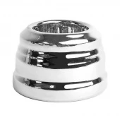 Ретро розетка с заземлением Grande Metallic серебро, KGS-5SM Edisel